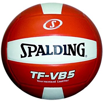 White Spalding TF-VB5 Tournament Leather Volleyball 